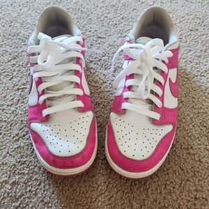 Nike Dunks Pink and White Sneakers